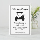 We've Moved Elegant Golf Cart Silhouette New Home Aankondiging (Staand voorkant)
