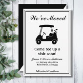 We've Moved Elegant Golf Cart Silhouette New Home Aankondiging