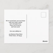 We've Moved Elegant Golf Cart Silhouette New Home Briefkaart (Achterkant)