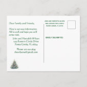 We've Moved Fun Cat and Tree Christmas  Aankondigingskaart (Achterkant)