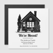 We've Moved! Golf Cart Parked at House Silhouette (Voorkant / Achterkant)