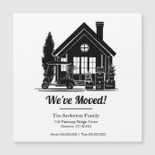 We've Moved! Golf Cart Parked at House Silhouette (Voorkant)