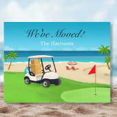We've Moved Golf Course Beach Moving Announcement Aankondiging