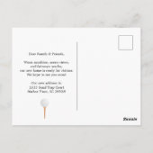 We've Moved Golf Course Beach Moving Announcement Briefkaart (Achterkant)