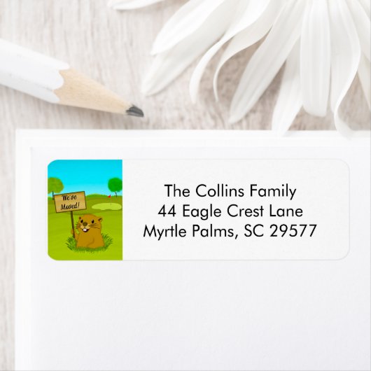 We've Moved Gopher on Golf Course Announcement  Etiket (Insitu)