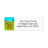 We've Moved Gopher on Golf Course Announcement  Etiket (Voorkant)