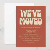 We've Moved Housewarming Party Rust Retro Kaart (Voorkant / Achterkant)