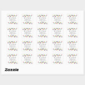 We've Moved Kerstboom Lichtjes Envelope seal Vierkante Sticker (Vel)