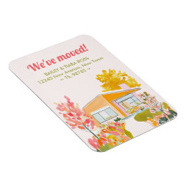 We've Moved Mid-Century Modern Fall Colors Magneet