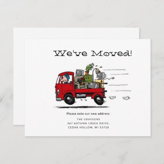 We've Moved! New Home Aankondiging (Voorkant / Achterkant)