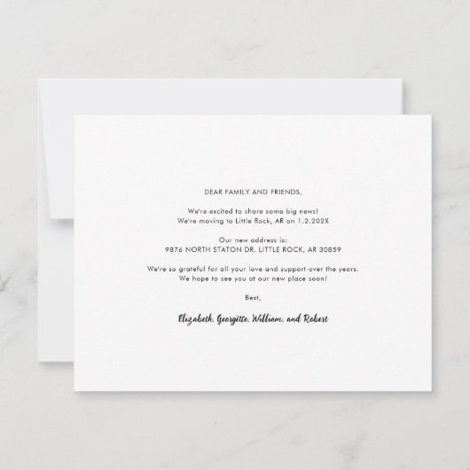 We've Moved New Year Moving Announcement Card Aankondiging (Achterkant)