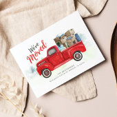 Weve Moved Red Truck Moving Announance