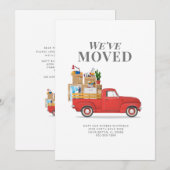 Weve Moved Red Truck Moving Announance Aankondiging (Voorkant / Achterkant)