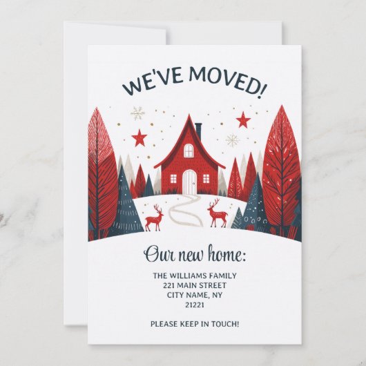 We've Moved Scandinavian New Home Change Address Aankondiging (Voorkant)