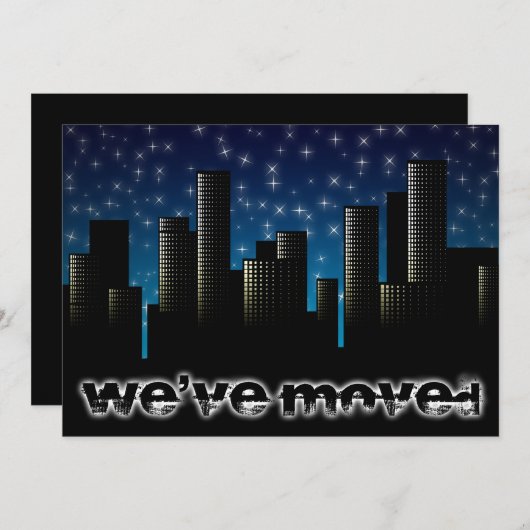 we've moved stadslandschap aankondiging (Voorkant / Achterkant)