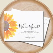 We've Moved Sunflower Aankondigingskaart