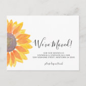 We've Moved Sunflower Aankondigingskaart (Voorkant)