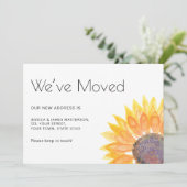 We've Moved Sunflower Verhuizing  Aankondiging (Staand voorkant)
