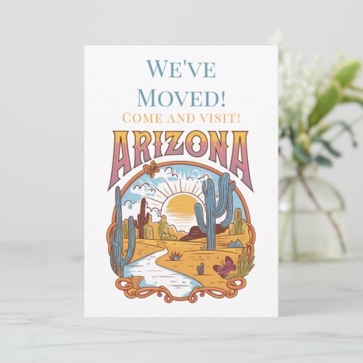 We've Moved to Arizona Aankondiging (Staand voorkant)