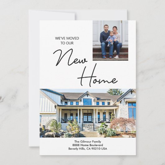 We've Moved to our New Home Custom photos Feestdagenkaart (Voorkant)