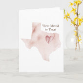 We've Moved to Texas | Moving to Texas Greeting Ca Kaart (Gele Bloem)