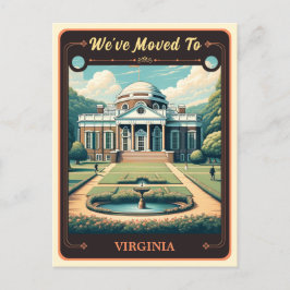 We've Moved To Virginia | Vintage Postcard Briefkaart