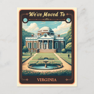 We've Moved To Virginia Vintage Postcard Briefkaart