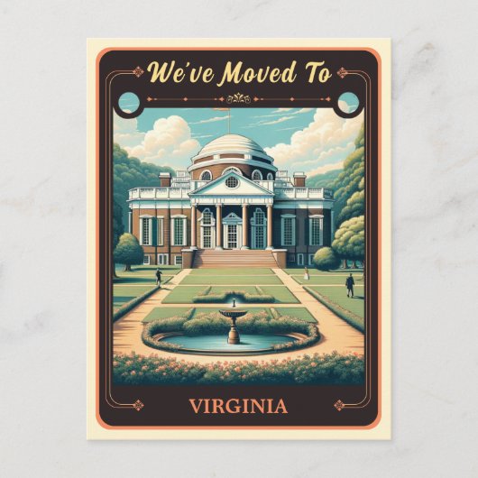 We've Moved To Virginia | Vintage Postcard Briefkaart (Voorkant)