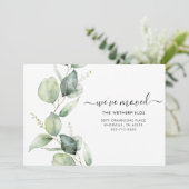 We've Moved Watercolor Eucalyptus Moving Aankondiging (Staand voorkant)