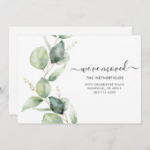 We've Moved Watercolor Eucalyptus Moving Aankondiging (Voorkant / Achterkant)