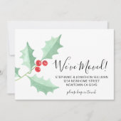 We've Moved Watercolor Holly Aankondiging (Voorkant)