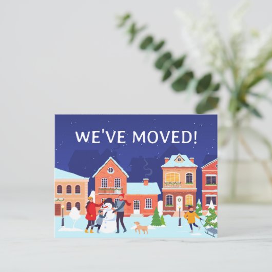 We've Moved Winter New Home Change of Address Aankondigingskaart (Staand voorkant)