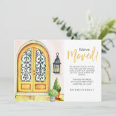 Weve Moved Yellow Deuraankondiging Kaart (Staand voorkant)