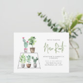 Weve Planted New Roots Plant Moving Aankondiging (Staand voorkant)