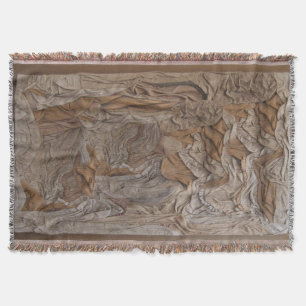 Weven deken gooien in een lederen textuur!