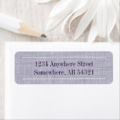 Weven linnen textiel in IndigoPaars Etiket (Insitu)