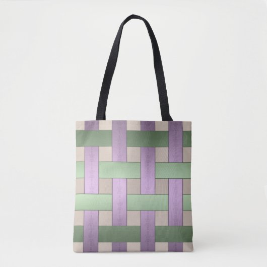weven met mand, lint tote bag (Voorkant)