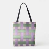weven met mand, lint tote bag (Achterkant)