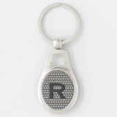 Weven Metal Monogram Sleutelhanger (Voorkant)
