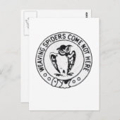 Weven Spiers komen niet hier Briefkaart (Voorkant / Achterkant)