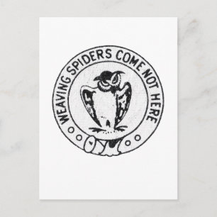 Weven Spiers komen niet hier Briefkaart