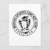 Weven Spiers komen niet hier Briefkaart (Voorkant)