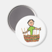 Weven van mandje magneet (Voorkant / Achterkant)