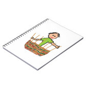 Weven van mandje notitieboek (Linkerzijde)
