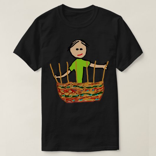 Weven van mandje t-shirt (Design voorkant)