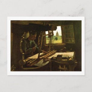 Wever nabij een open venster Van Gogh Fine Art Briefkaart