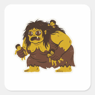 Wewe Gombel Vierkante Sticker