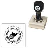 wewest virginia merry kerstmas terugkeeradres rubberstempel (Gestempeld)