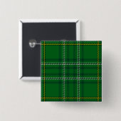 Wexford County Irish Tartan Vierkante Button 5,1 Cm (Voorkant /achterkant)