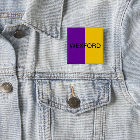 Wexford Flag Pin Badge Vierkante Button 5,1 Cm (In situ)